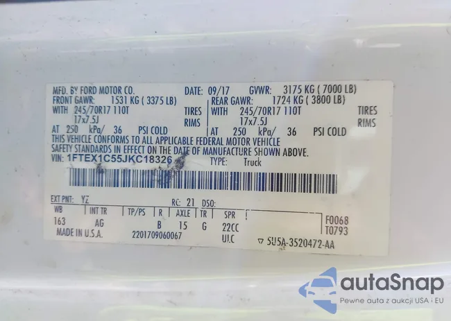 1FTEX1C55JKC18326: 43016871