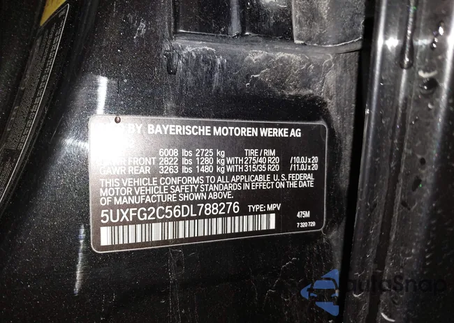 5UXFG2C56DL788276: 43016896