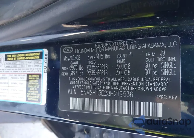 5NMSH13E28H219536: 43016903