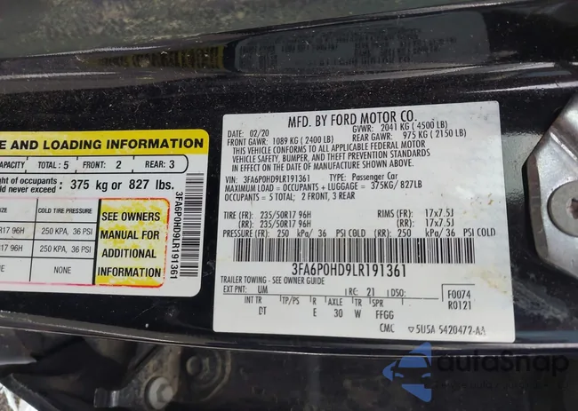 3FA6P0HD9LR191361: 43016909