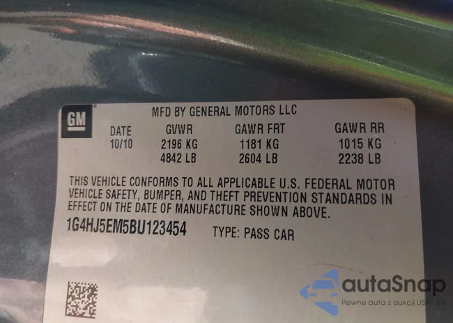 1G4HJ5EM5BU123454: 43017001