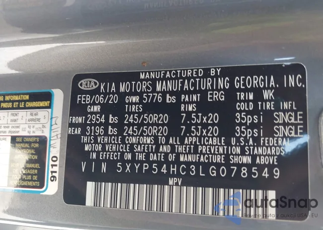 5XYP54HC3LG078549: 43017031