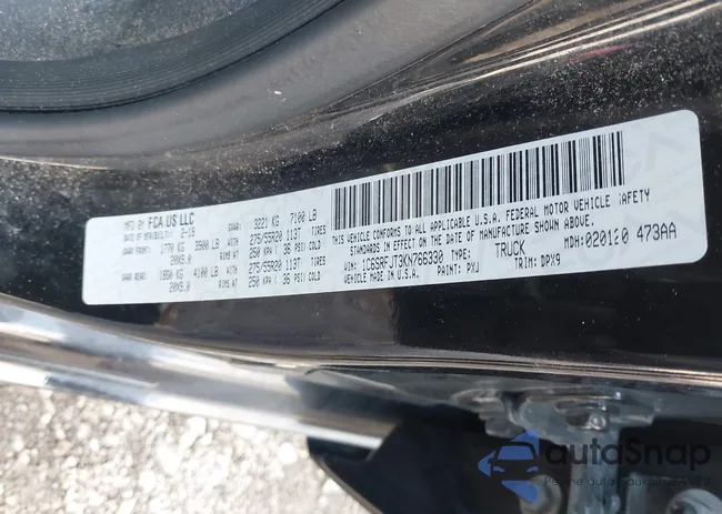 1C6SRFJT3KN766330: 43017246