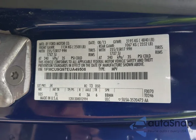 1FMCU9G97EUA49508: 43018427