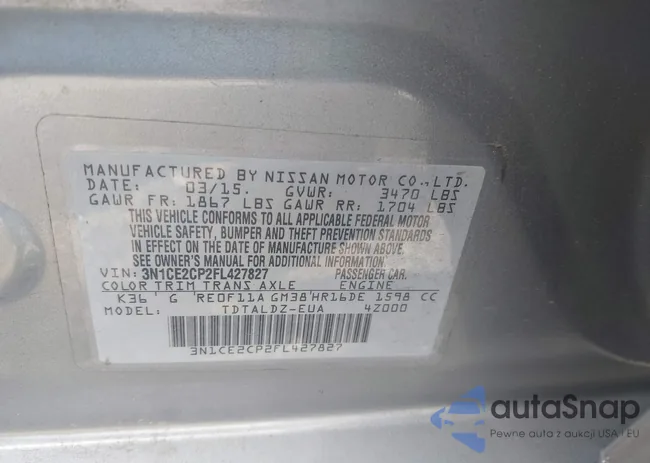 3N1CE2CP2FL427827: 43018541