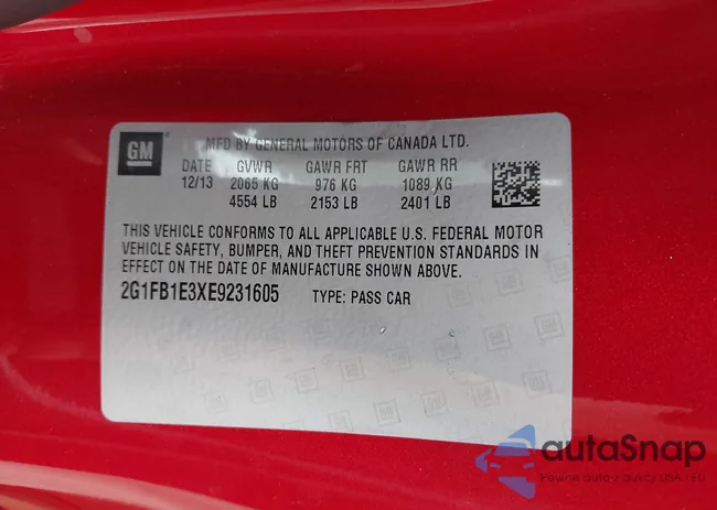 2G1FB1E3XE9231605: 43018542