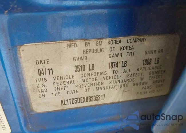 KL1TD5DEXBB235217: 43018866