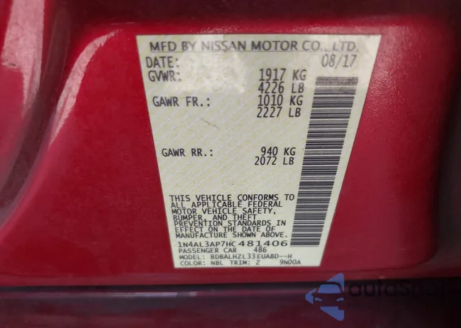 1N4AL3AP7HC481406: 43017949