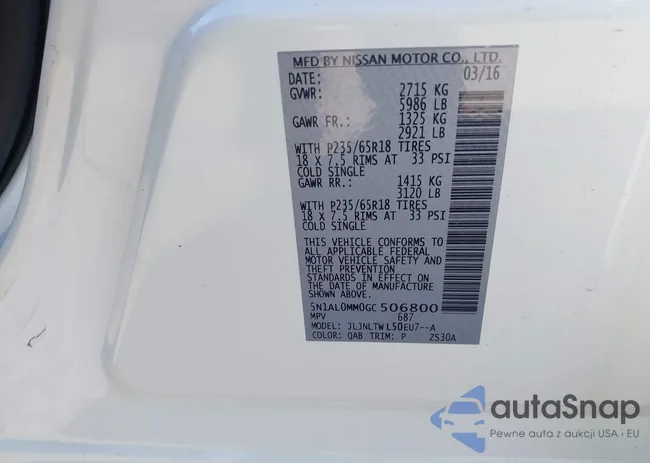 5N1AL0MM0GC506800: 43018047