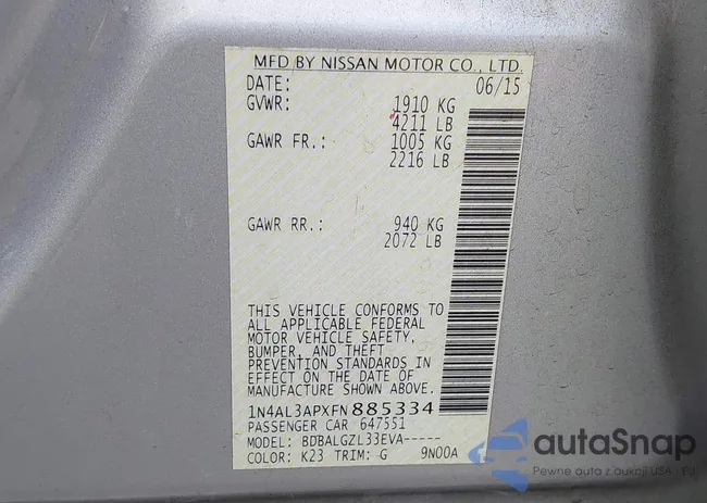 1N4AL3APXFN885334: 43018061