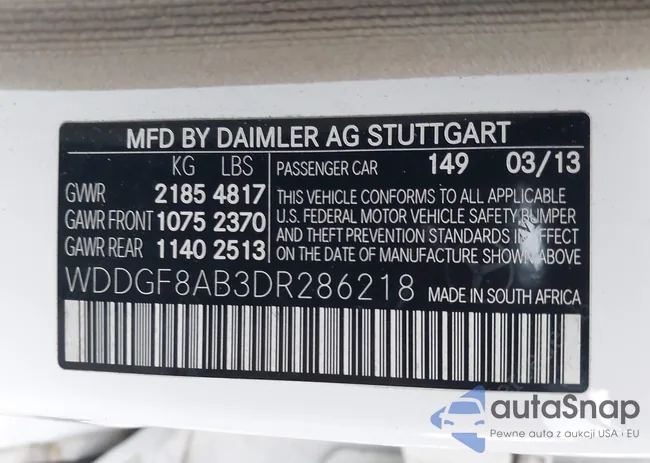 WDDGF8AB3DR286218: 43018069