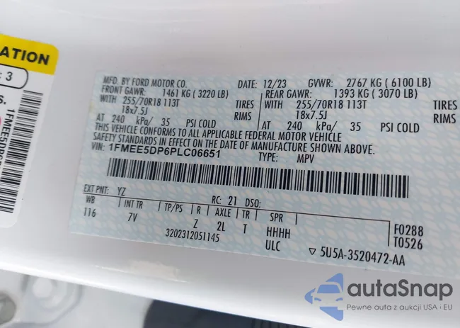 1FMEE5DP6PLC06651: 43018141