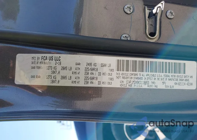 1C4PJMDX9KD118053: 43018173