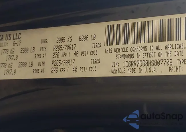 1C6RR7GG8HS807706: 43018238