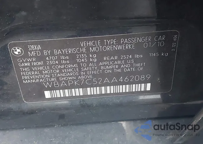 WBAPK7C52AA462089: 43019309