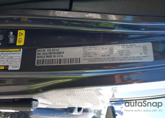 1C6JJTBG7ML600619: 43019324