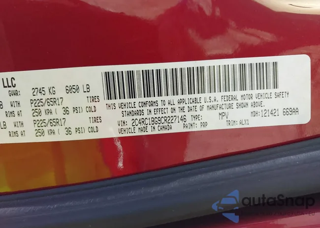 2C4RC1BG9CR227146: 43019352