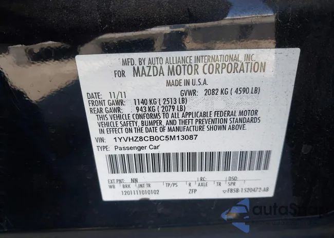 1YVHZ8CB0C5M13087: 43019368