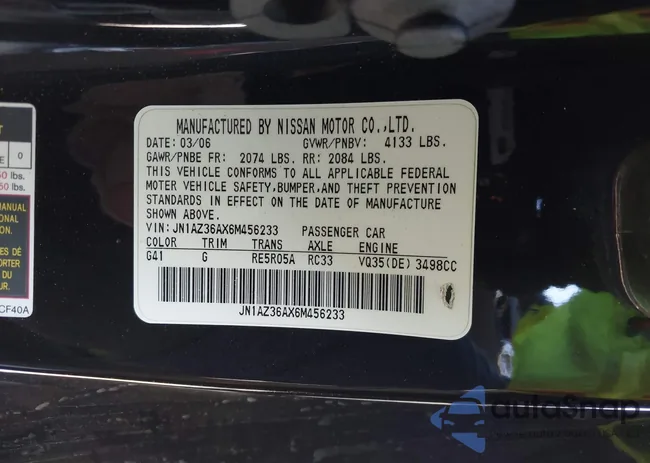 JN1AZ36AX6M456233: 43019383