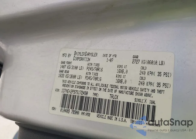 1D7HE42P97S172490: 43019435