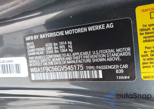 WBA1F9C56GV545175: 43019474