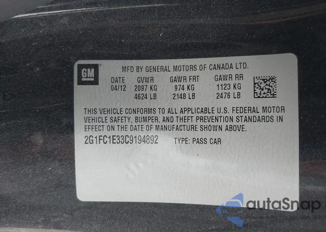 2G1FC1E33C9194892: 43019514