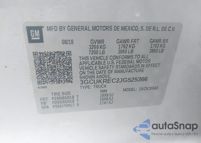 3GCUKREC2JG525366: 43019515