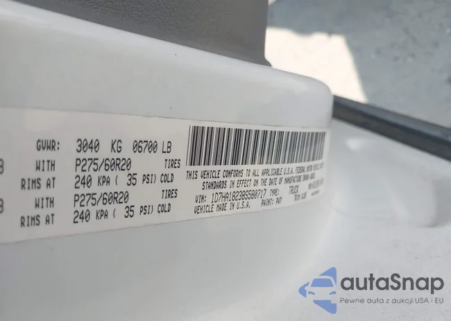 1D7HA18238S580717: 43019708