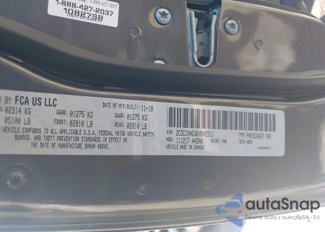 2C3CCAAG3KH542511: 43018992