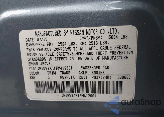 JN1BV7AR1FM412691: 43019045