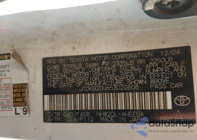 JTDKB20U653022608: 43019053