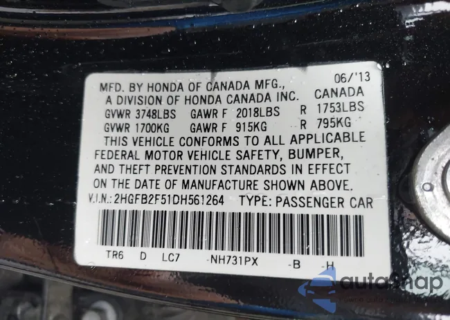 2HGFB2F51DH561264: 43019060