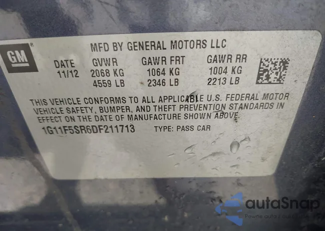 1G11F5SR6DF211713: 43019115