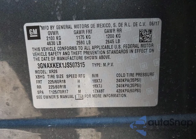 3GNAXKEX1JS507315: 43019260