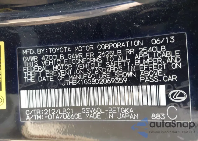 JTHBK1GG8D2069359: 43020372