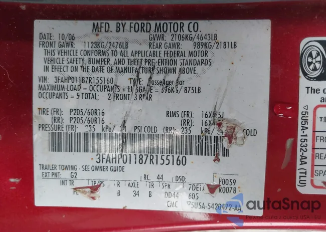 3FAHP01187R155160: 43020538