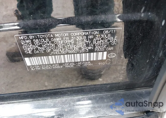 JTHCL5EF9B5012313: 43020586