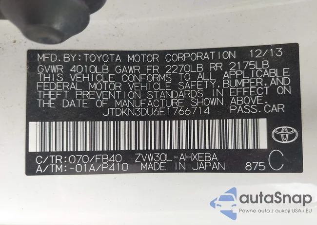 JTDKN3DU6E1766714: 43020614