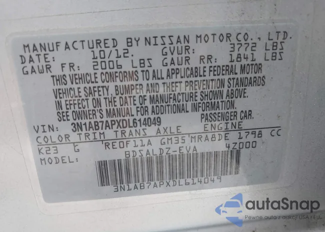 3N1AB7APXDL614049: 43020812