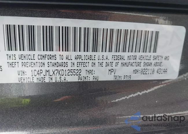 1C4PJMLX7KD125522: 43020825