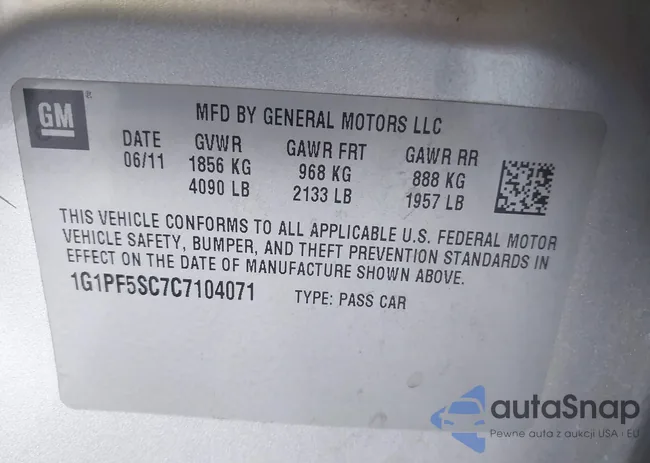 1G1PF5SC7C7104071: 43020857