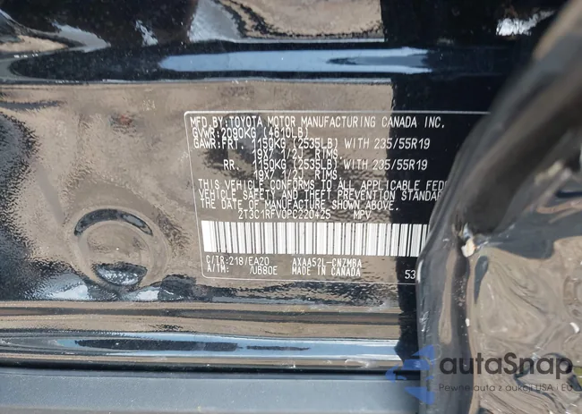 2T3C1RFV0PC220425: 43019993