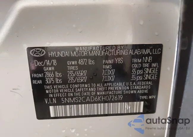 5NMS2CAD6KH072619: 43020238