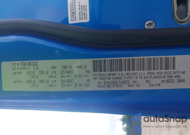 3C4NJCBB3JT425073: 43021372