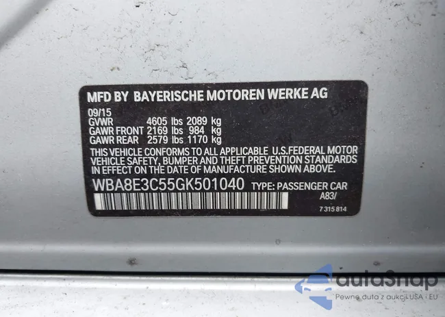 WBA8E3C55GK501040: 43021435