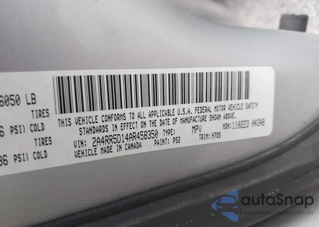 2A4RR5D14AR458350: 43021515