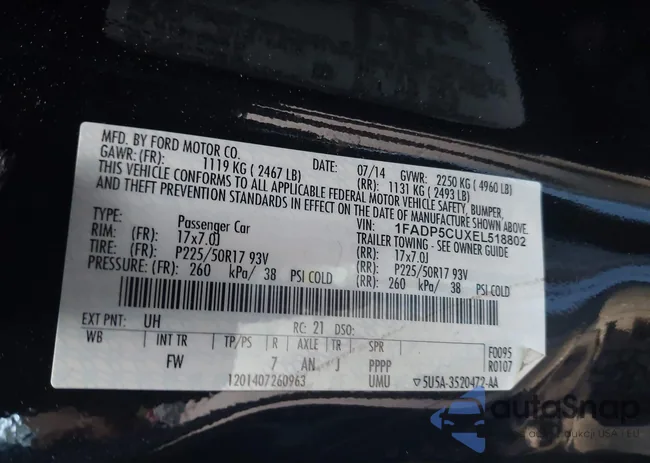 1FADP5CUXEL518802: 43021517