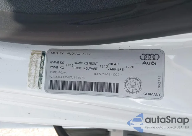 WAU3GCFC4CN141976: 43021554