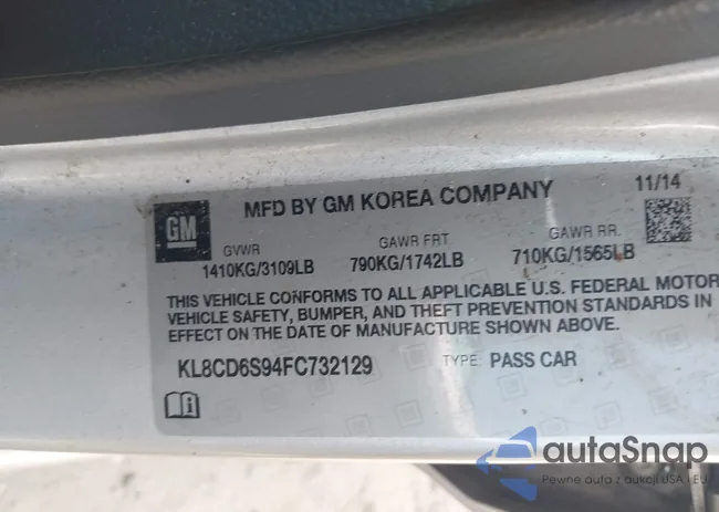 KL8CD6S94FC732129: 43021557