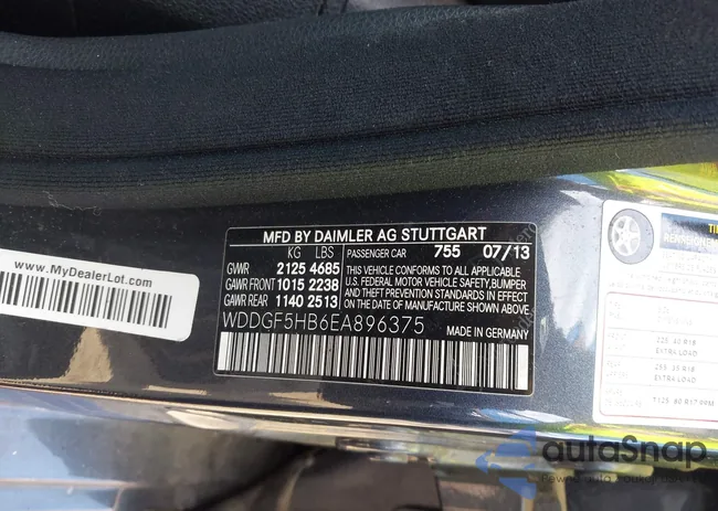 WDDGF5HB6EA896375: 43021711